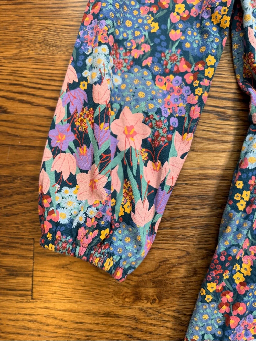 NWOT Tea Collection Girls Blouson Sleeve Wildclowers Pocket Dress 10